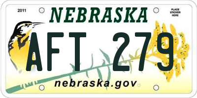 NE license plate AFT279