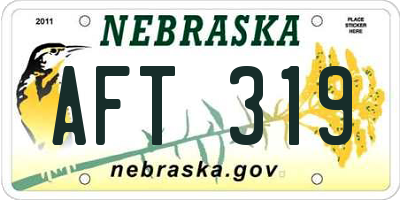 NE license plate AFT319