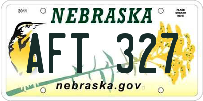 NE license plate AFT327