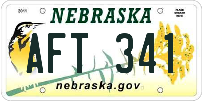 NE license plate AFT341