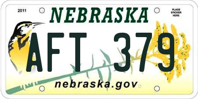 NE license plate AFT379