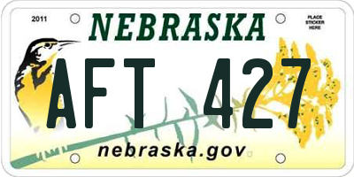 NE license plate AFT427