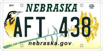NE license plate AFT438