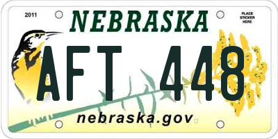 NE license plate AFT448