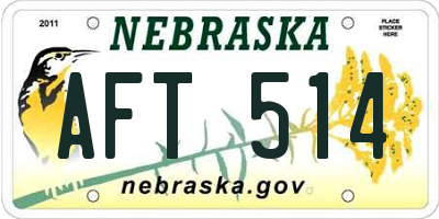 NE license plate AFT514