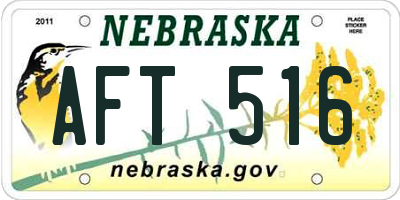 NE license plate AFT516