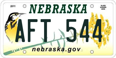 NE license plate AFT544