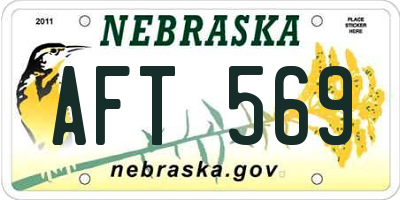 NE license plate AFT569