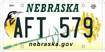 NE license plate AFT579