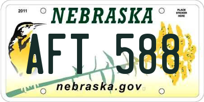 NE license plate AFT588