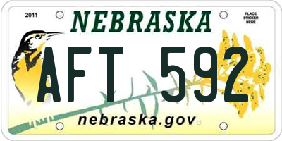 NE license plate AFT592