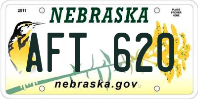 NE license plate AFT620