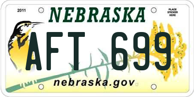 NE license plate AFT699