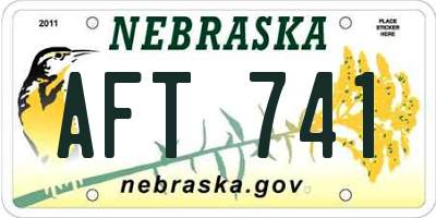 NE license plate AFT741