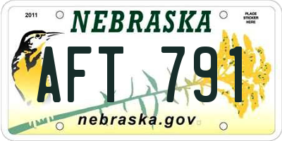 NE license plate AFT791