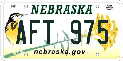 NE license plate AFT975