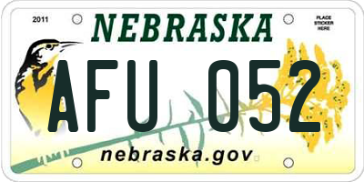 NE license plate AFU052