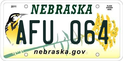 NE license plate AFU064