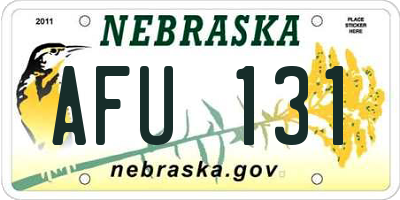 NE license plate AFU131