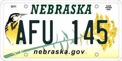 NE license plate AFU145