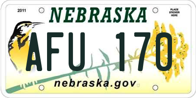 NE license plate AFU170