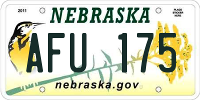 NE license plate AFU175