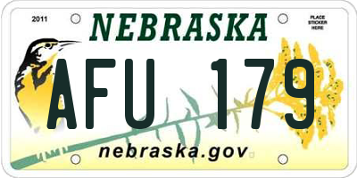 NE license plate AFU179