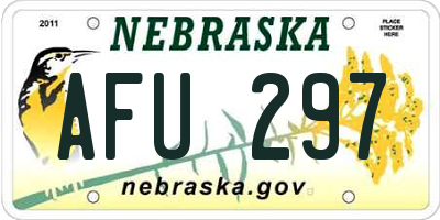 NE license plate AFU297