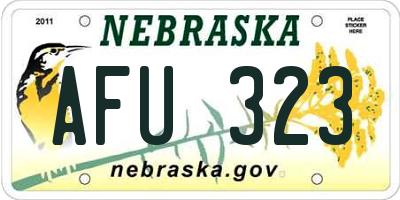 NE license plate AFU323