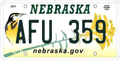 NE license plate AFU359