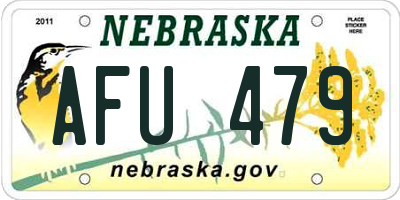 NE license plate AFU479