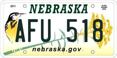 NE license plate AFU518