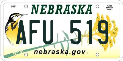 NE license plate AFU519