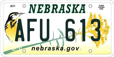 NE license plate AFU613