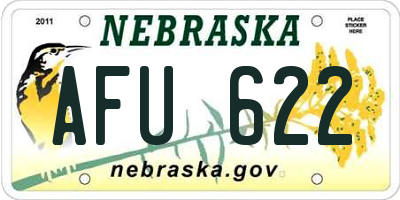 NE license plate AFU622
