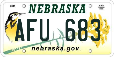 NE license plate AFU683