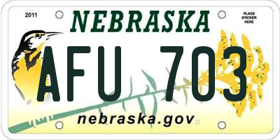 NE license plate AFU703