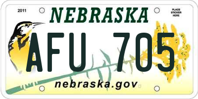 NE license plate AFU705