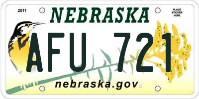 NE license plate AFU721