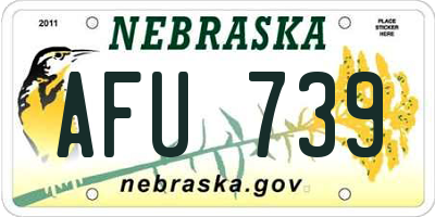 NE license plate AFU739