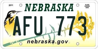 NE license plate AFU773
