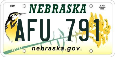 NE license plate AFU791
