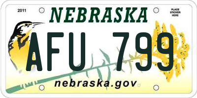 NE license plate AFU799