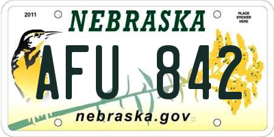 NE license plate AFU842