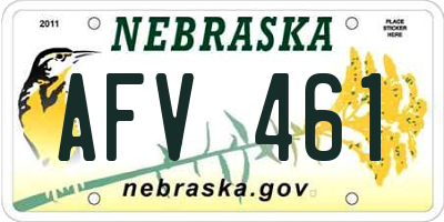 NE license plate AFV461
