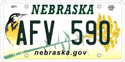 NE license plate AFV590