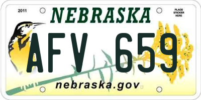 NE license plate AFV659