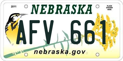 NE license plate AFV661