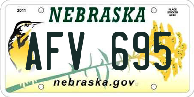 NE license plate AFV695