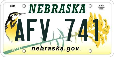 NE license plate AFV741